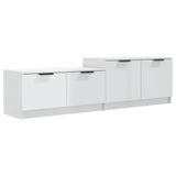 NNEVL TV Cabinet High Gloss White 158.5x36x45 cm Engineered Wood