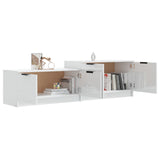 NNEVL TV Cabinet High Gloss White 158.5x36x45 cm Engineered Wood