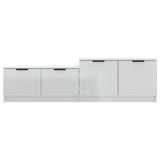 NNEVL TV Cabinet High Gloss White 158.5x36x45 cm Engineered Wood