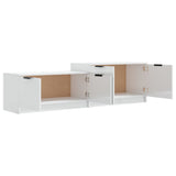 NNEVL TV Cabinet High Gloss White 158.5x36x45 cm Engineered Wood