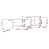 NNEVL TV Cabinet High Gloss White 158.5x36x45 cm Engineered Wood