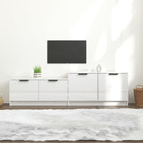 NNEVL TV Cabinet High Gloss White 158.5x36x45 cm Engineered Wood
