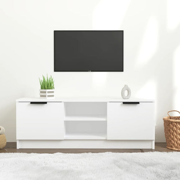 NNEVL TV Cabinet White 102x35x36.5 cm Engineered Wood