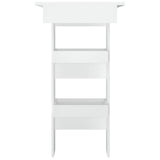 NNEVL Wall Bar Table White 102x45x103.5 cm Engineered Wood