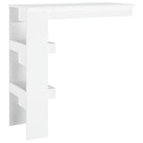 NNEVL Wall Bar Table White 102x45x103.5 cm Engineered Wood