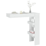 NNEVL Wall Bar Table White 102x45x103.5 cm Engineered Wood