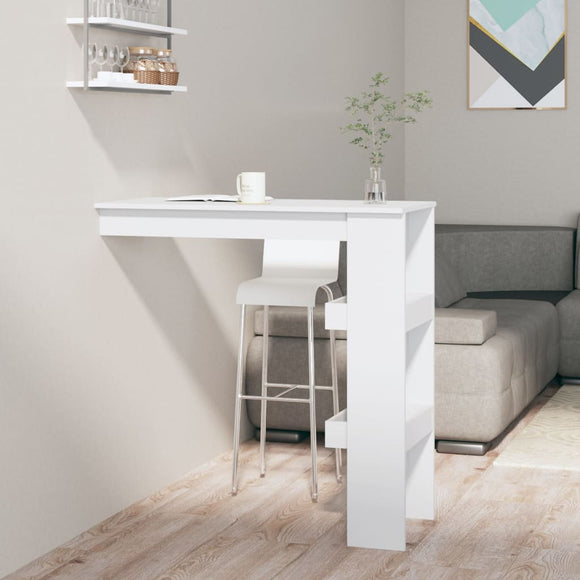 NNEVL Wall Bar Table White 102x45x103.5 cm Engineered Wood