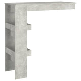 NNEVL Wall Bar Table Concrete Grey 102x45x103.5 cm Engineered Wood