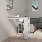 NNEVL Wall Bar Table Concrete Grey 102x45x103.5 cm Engineered Wood