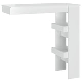 NNEVL Wall Bar Table High Gloss White 102x45x103.5 cm Engineered Wood
