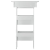 NNEVL Wall Bar Table High Gloss White 102x45x103.5 cm Engineered Wood