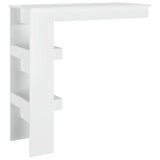 NNEVL Wall Bar Table High Gloss White 102x45x103.5 cm Engineered Wood