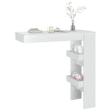 NNEVL Wall Bar Table High Gloss White 102x45x103.5 cm Engineered Wood