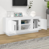 NNEVL TV Cabinet White 102x35x45 cm Engineered Wood