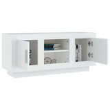 NNEVL TV Cabinet White 102x35x45 cm Engineered Wood