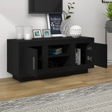 NNEVL TV Cabinet Black 102x35x45 cm Engineered Wood