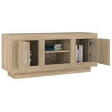 NNEVL TV Cabinet Sonoma Oak 102x35x45 cm Engineered Wood