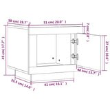 NNEVL Coffee Table White 51x50x45 cm Engineered Wood