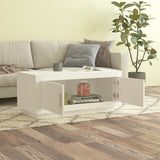 NNEVL Coffee Table White 102x50x45 cm Engineered Wood