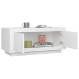 NNEVL Coffee Table White 102x50x45 cm Engineered Wood
