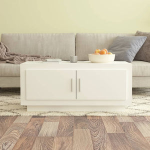 NNEVL Coffee Table White 102x50x45 cm Engineered Wood