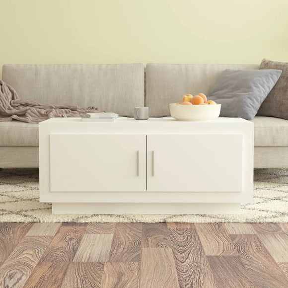 NNEVL Coffee Table White 102x50x45 cm Engineered Wood