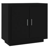 NNEVL Sideboard Black 80x40x75 cm Engineered Wood