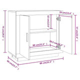 NNEVL Sideboard Black 80x40x75 cm Engineered Wood