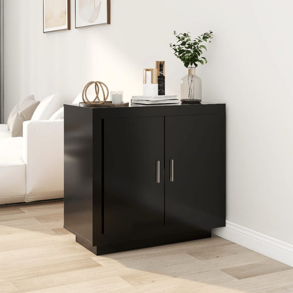 NNEVL Sideboard Black 80x40x75 cm Engineered Wood