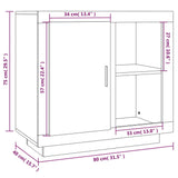 NNEVL Sideboard White 80x40x75 cm