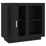 NNEVL Sideboard Black 80x40x75 cm