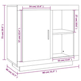 NNEVL Sideboard Black 80x40x75 cm