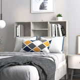 NNEVL Headboard Cabinet Concrete Grey 100x19x103.5 cm