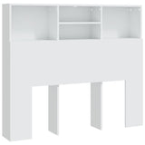 NNEVL Headboard Cabinet White 120x19x103.5 cm