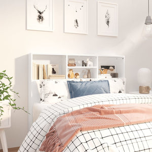 NNEVL Headboard Cabinet White 120x19x103.5 cm