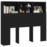NNEVL Headboard Cabinet Black 120x19x103.5 cm