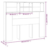 NNEVL Headboard Cabinet Sonoma Oak 120x19x103.5 cm