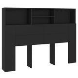 NNEVL Headboard Cabinet Black 140x19x103.5 cm