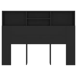 NNEVL Headboard Cabinet Black 140x19x103.5 cm