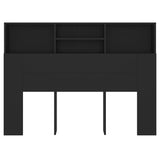 NNEVL Headboard Cabinet Black 140x19x103.5 cm