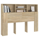NNEVL Headboard Cabinet Sonoma Oak 140x19x103.5 cm