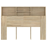 NNEVL Headboard Cabinet Sonoma Oak 140x19x103.5 cm