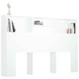 NNEVL Headboard Cabinet White 160x19x103.5 cm