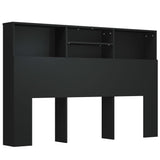 NNEVL Headboard Cabinet Black 160x19x103.5 cm