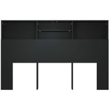 NNEVL Headboard Cabinet Black 160x19x103.5 cm