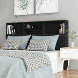 NNEVL Headboard Cabinet Black 160x19x103.5 cm