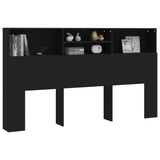 NNEVL Headboard Cabinet Black 180x19x103.5 cm