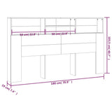 NNEVL Headboard Cabinet Black 180x19x103.5 cm