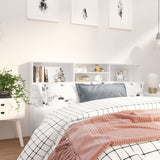 NNEVL Headboard Cabinet High Gloss White 180x19x103.5 cm