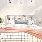 NNEVL Headboard Cabinet High Gloss White 180x19x103.5 cm